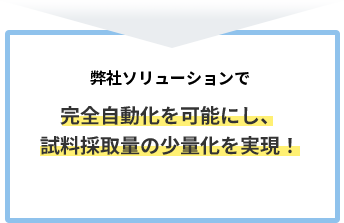 自動化による時間短縮・精製効果の向上・作業の平準化を実現